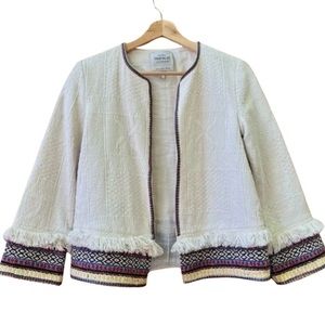 Zara Trafaluc Embroidered Topper Jacket